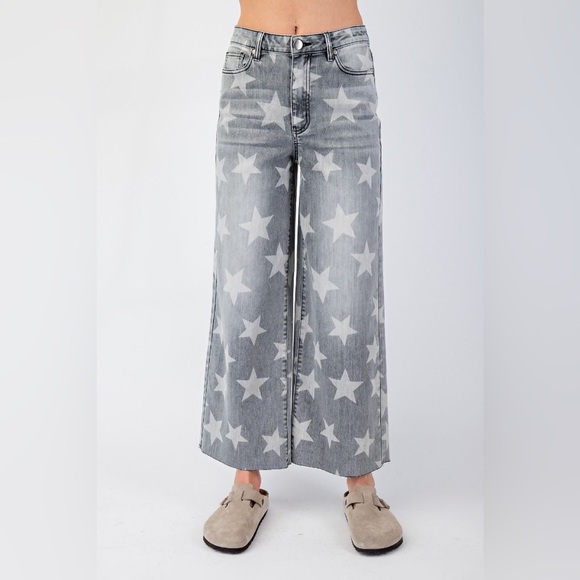Starry Gray Flare Jeans - Picture 3 of 8